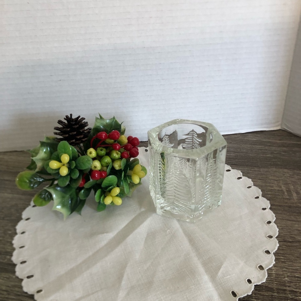 Vtg Iittala Kuusi Glass Candle Holder
